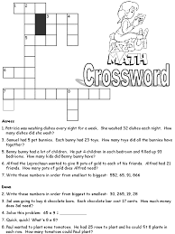 These crossword puzzles are printable. Math Activity Worksheets