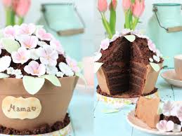 Zum Muttertag Wunderschone Blumentopf Torte Mit Jacobi Decor Muttertag Kuchen Kuchen Ideen Cupcake Kuchen