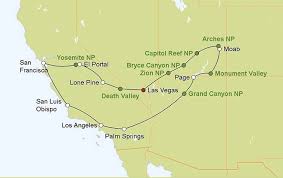 Die hier abgebildete karte zeigt die vereinigten staaten von amerika mit den dazugehörigen landesgrenzen. Las Vegas Die Nationalparks