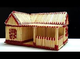 Make A Beautiful Match Stick House You Can Fire At Home Or Keep As A Showpiece Youtube Match Stick Art Craft Stick Crafts Matchstick Craft