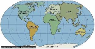 The Seven Continents Listed In Order Of Size From Largest To Smallest Asia The World S Largest Conti World Map Continents Continents And Oceans Continents Song
