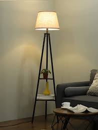 #6 miroco led floor lamp with colors temperatures. Dewenwils Modern Tripod Floor Lamp With Shelves Fabric Linen Shade Metal Wood Construction Standing 2 Tiered Corner Lamp Organizer Storage Shelf Lamp For Living Room Bedroom Office 65 Inch Amazon Com