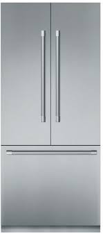 Find thermador from a vast selection of refrigerators. Thermador T36bt920ns 36 Inch Counter Depth French Door Refrigerator With Thermafresh System Freedom Hinge Open Door Assist Softclose Drawers Delicate Produce Bins Door Open Alarm Led Lighting 19 8 Cu Ft Capacity And