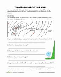 Topography Worksheet Education Com Map Worksheets Topographic Maps Lesson Topographic Map Activities