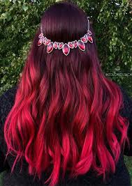 Black And Red Ombre Hair Color Pin On Hair