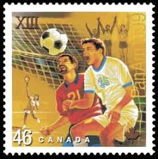 Soccer Tennis Canada Postage Stamp Pan American Games American Games Canada Pan American