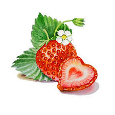Artz Vitamins A Strawberry Heart Poster By Irina Sztukowski In 2020 Strawberry Drawing Strawberry Art Strawberry Watercolor