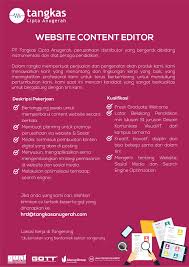 Overview of all products overview of hubspot's free tools marketing automation softwa. Tangkas Cipta Anugerah Pt Tangkas Cipta Anugerah Now Hiring For Web Content Editor If You Requirements In This Position Send Your Application Letter Cv Expected Salary To Hrd Tangkasanugerah Com