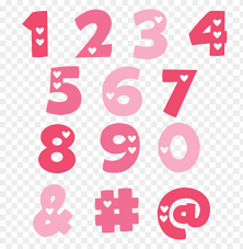 Download Valentine Numbers Svg Cut Files Valentine Alphabet Cute Numbers Png Image With Transparent Background Toppng