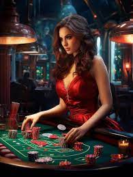 Beautiful woman playing for money in a casino | Premium AI-generated image