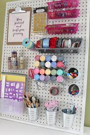 Diy Pegboard For Craft Room With Dollarstore Accessories Ikea Hack Pegboard Craft Room Craft Room Craft Room Shelves