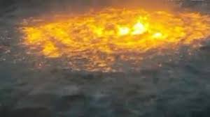 A horrific scene is unfolding in the gulf of mexico, where reuters confirmed that an undersea pipeline ruptured today — and then somehow ignited, causing the surface of the ocean to catch fire in an apocalyptic display. 40rtc Tr9mg8em