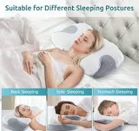 MOONORAH Cervical Memory Foam Pillow Neck Bed Pillow for Pain Relief  Sleeping, Ergonomic Orthopedic for Side Back and Stomach Sleepers with  Breathable ...
