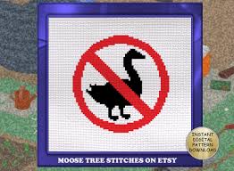 100% safe and virus free. Untitled Goose Game No Goose Sign X2 Digital Cross Stitch Etsy Cross Stitch Patterns Cross Stitch Stitch Patterns