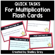 Fold each card along the fold line. 8 Ways To Use Multiplication Flashcards In Your Classroom With Free Printables Shelley Gray