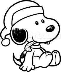How To Draw Christmas Snoopy Step 8 Snoopy Drawing Easy Christmas Drawings Christmas Drawing