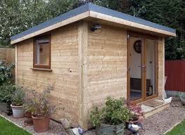 Flat Roof Garden Shed In 2020 Flat Roof Shed Wood Shed Plans Modern Shed