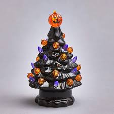 Wherever you put it, it's sure to capture the spirit of the season. Amazon Com The Lakeside Collection Lighted Ceramic Halloween Tree Decoration Battery Powered Small Home Kitchen