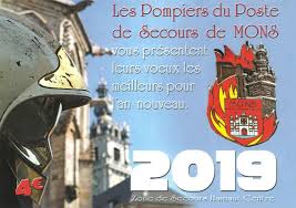 Poster publicitaire illustré avec calendrier 12 mois illustré d'une aquarelle de christian graniou. Quievrain Arnaque Aux Calendriers Chez Les Pompiers