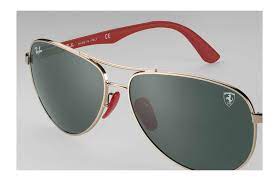 Free shipping and free returns on all orders Ray Ban Rubber Rb8313m Scuderia Ferrari Collection In Gold Black Red Green Green For Men Lyst