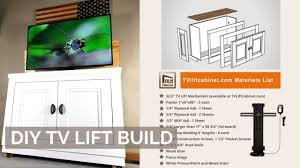 Optionally you could create a secondary design on the inside of your face panel. Diy Tv Lift Cabinet Build Free Step By Step Project Plan Cut List Youtube