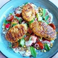 Oli Harding Sur Instagram Grilled Lamb Koftas Greek Salad Lemon Mint Yogurt Sumac And Pistachios Mtl Montreal Playwithyou Grilled Lamb Food Mint Yogurt