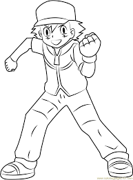 When we think of october holidays, most of us think of halloween. Ash Ketchum Pokemon Character Coloring Page For Kids Free Ash Ketchum Printable Coloring Pages Online For Kids Coloringpages101 Com Coloring Pages For Kids