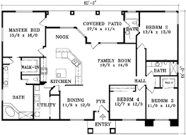 Shows placement and dimensions of walls, doors, & windows. Simple 1 Story 4 Bedroom House Floor Plans Novocom Top