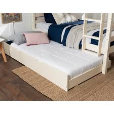 39 x 75 + 14. Manor Park Solid Wood Junior Twin Trundle Bed White Walmart Com Walmart Com