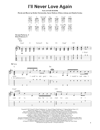 Lady gaga i'll never love again минус. I Ll Never Love Again From A Star Is Born By Lady Gaga Easy Guitar Tab Guitar Instructor