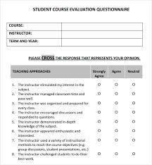 Free 4 Sample Course Evaluation Templates In Pdf