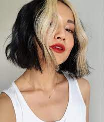 When it comes to going from black to blonde hair, it's best to not skimp on the product you buy—visit a salon. Black Hair With Blonde Bangs Novocom Top