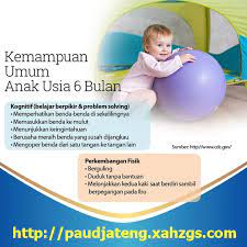 Pada tahap perkembangan bayi usia 24 minggu atau 6 bulan ini, umumnya bayi bisa duduk sendiri. Tingkat Pencapaian Perkembangan Anak Usia 3 6 Bulan Paud Jateng