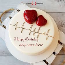 Love Design Birthday Cake For Boyfriend Write Name On Pictures With Enamewishes By Stylizing Their Names And Captions By Generating Text On Love Birthday In 2020 Cake Name Cake For Husband Cake For Boyfriend
