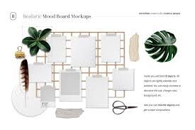Realistic Mood Board Mockups Mood Board Custom Scene Mood Board Template