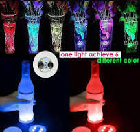 12-Pack LED Glow Bottle Lights - Stick-On Discs for Parties, Bars &  Weddings, 24+ Hours Battery Life