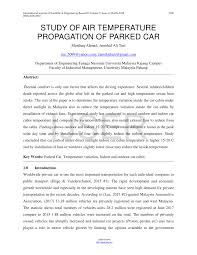 It was announced in budget 2018 that a new 0% benefit in kind rate on electric motor vehicles was introduced from 1 january 2018 to 31 december 2018. Pdf Study Of Air Temperature Propagation Of Parked Car