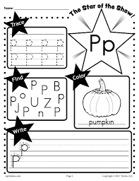 Letter p worksheets for preschool. Letter P Worksheet Tracing Coloring Writing More Supplyme