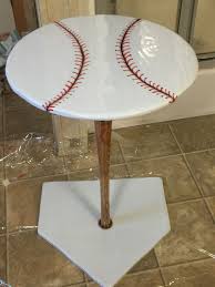 My Baseball Table About 3ft Tall And Home Plate Is The League Size Home Plate Baseball Table Table Decor