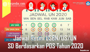 Jadwal Resmi Usbn Us Un Sd Sekolah Dasar Berdasarkan Pos Tahun 2020 Bospedia