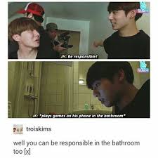 Jungkook Is Too Young To Be Responsible Bts Funny Bts Bts Boys