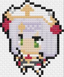 Embroidery pdf sceme color scheme of threads size of. Genshin Impact Noelle Chibi Cross Stitch Pattern Etsy In 2021 Pixel Art Pattern Cross Stitch Patterns Anime Pixel Art