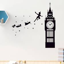 Amazon.co.jp: ピーターパン ティンカーベル ネバーランド ウォルト ディズニー ビッグベン - 赤ちゃん 女の子 男の子 ユニ 部屋 -  壁画 ウォール デカール ステッカー 自宅 車 ノートパソコン (幅40インチ x 高さ42インチ) : ベビー＆マタニティ