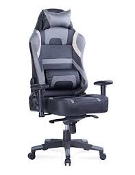 Von Racer Big And Tall Gaming Chair Adjustable Tilt Back Angle And 2d Arms Ergonomic High Back Racing Leather Executive Computer Gaming Chair Headrest Chair