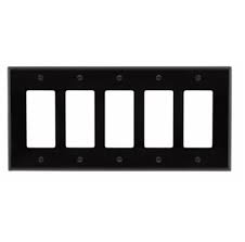 Adding contemporary styling to any residential or commercial application and enhancing every interior. Eaton Wiring 5 Gang Decora Wall Plate Mid Size Polycarbonate Black Eaton Wiring Pj265bk Homelectrical Com