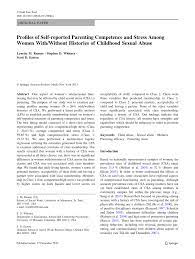Certification is not required to teach parent education; Pdf Profiles Of Self Reported Parenting Competence And Stress Among Women With Without Histories Of Childhood Sexual Abuse