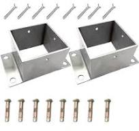Kit di staffe per pergola in acciaio inossidabile, base resistente per  recinzione in metallo, supporto per legno, portico, ringhiera in cemento,  ...