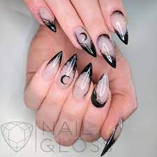 When Night Falls Thuyyngaa Nailglossteam Nailglossmi Gothic Nails Goth Nails Witchy Nails