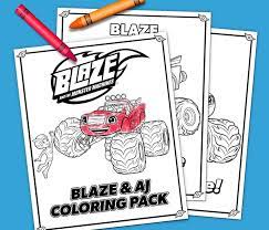 blaze and aj coloring pack nickelodeon parents coloriage konoplyanka
