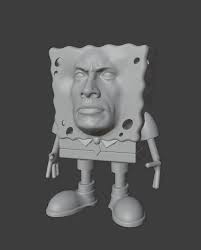 Rockbob Squarepants (Spongebob + The Rock) by ThinAir3D